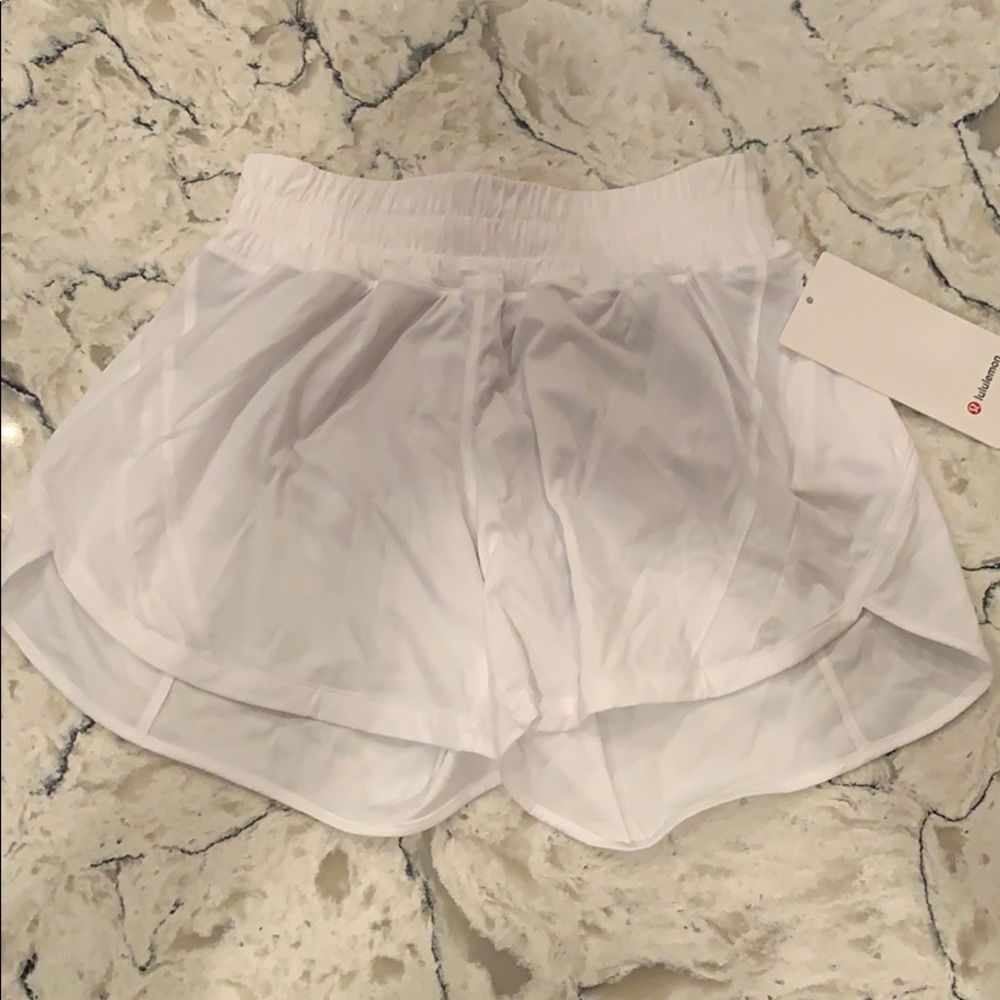 White lulu lemon shorts